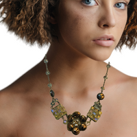 Smoky Crystal Iridescent Necklace
