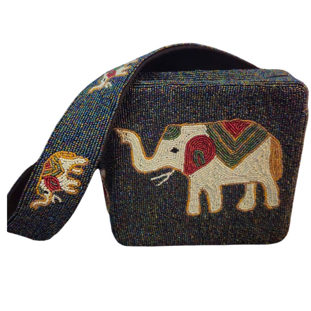 Elephant Seed Bead Crossbody