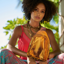 Metallic Mini Crossbody Sling Tangerine