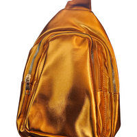 Metallic Mini Crossbody Sling Tangerine